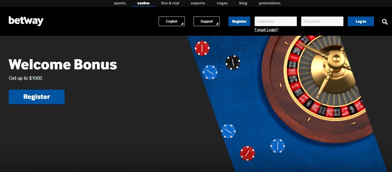 Betway Casino welcome Bonus