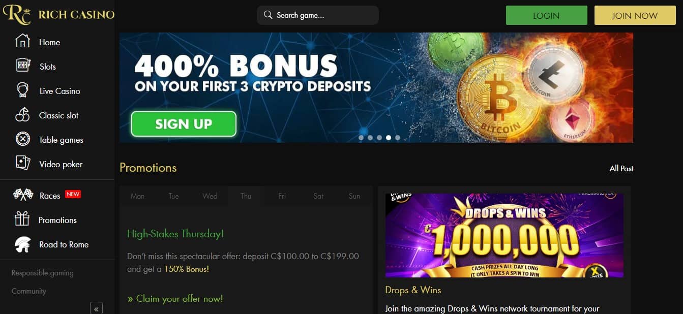 Rich Casino Bonus