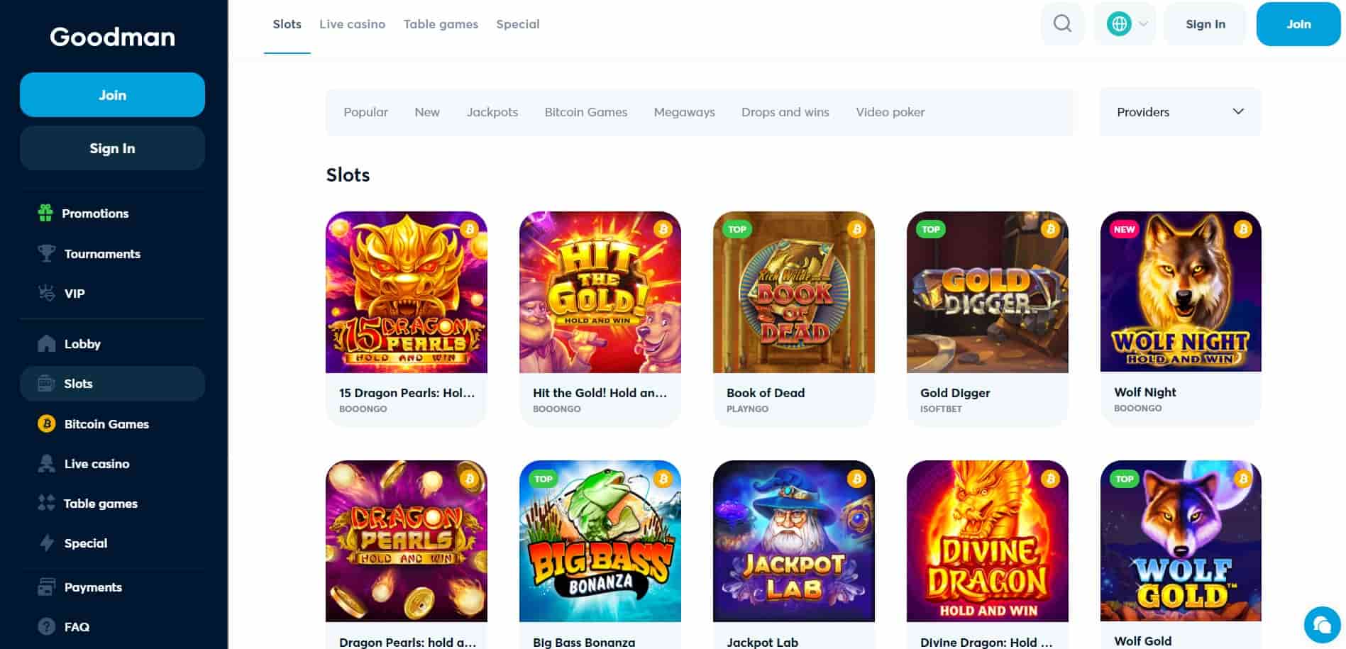 Goodman Casino Games