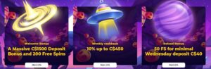 CosmicSlot Casino bonuses