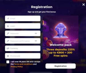 CosmicSlot Registration